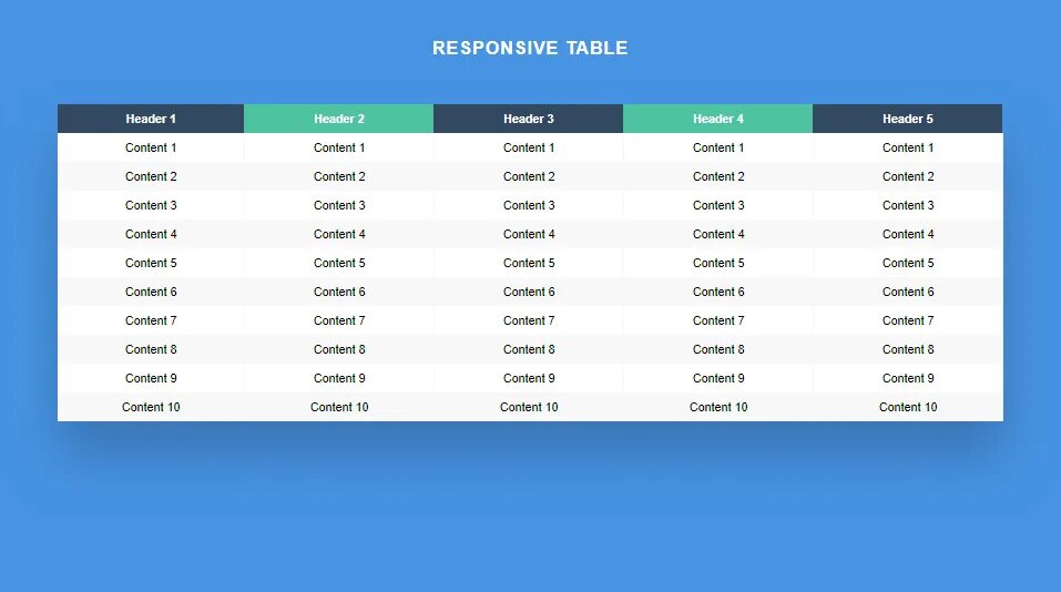 Table style color