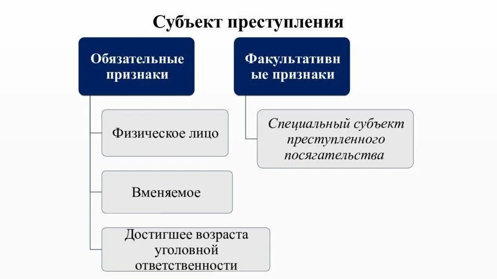 Кто является субъектом правонарушения. Понятие и признаки субъекта в уголовном праве.