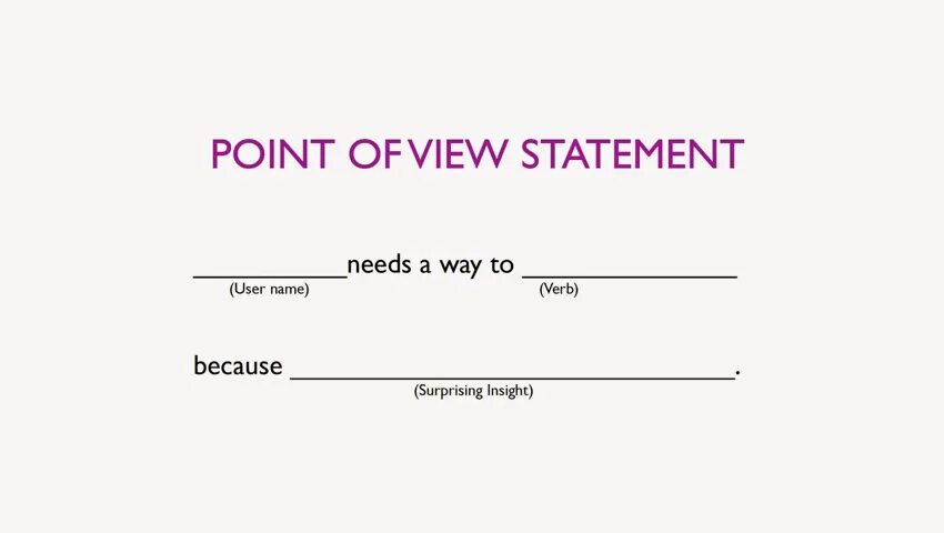 Point to the true statement. Point of view – problem statement. problem statement.