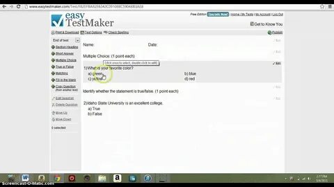 Test maker