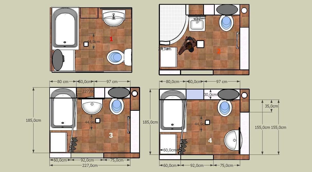 100 лучших идей ванной комнаты с душевой кабиной на фото Bathroom layout, Modern