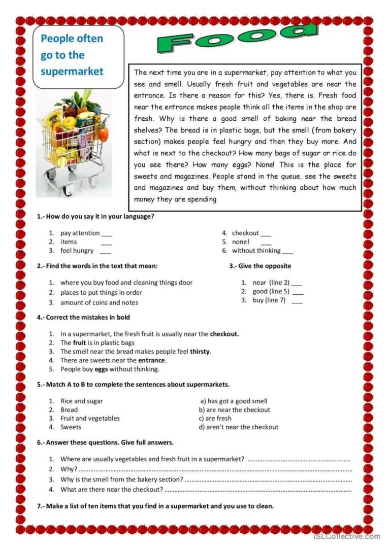 Текст food Worksheet. Reading Comprehension about food. Worksheets about food. Food reading Comprehension for Kids. Reading about food