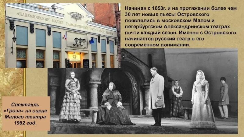 Какой театр называют театром а н островского. Какой театр называют театром а н островского