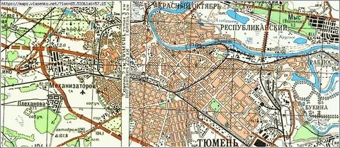 Подробную карту тюмени
