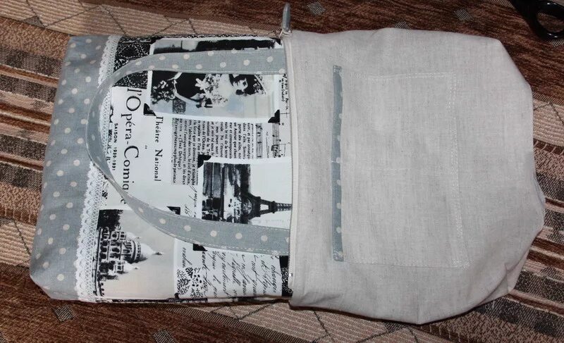 Пришивание подкладки к сумке. Пришивание подкладки к сумке. Вшивание молнии в сумку с подкладкой. Пошив хозяйственной сумки с подкладом. Пришивание подкладки к сумке.