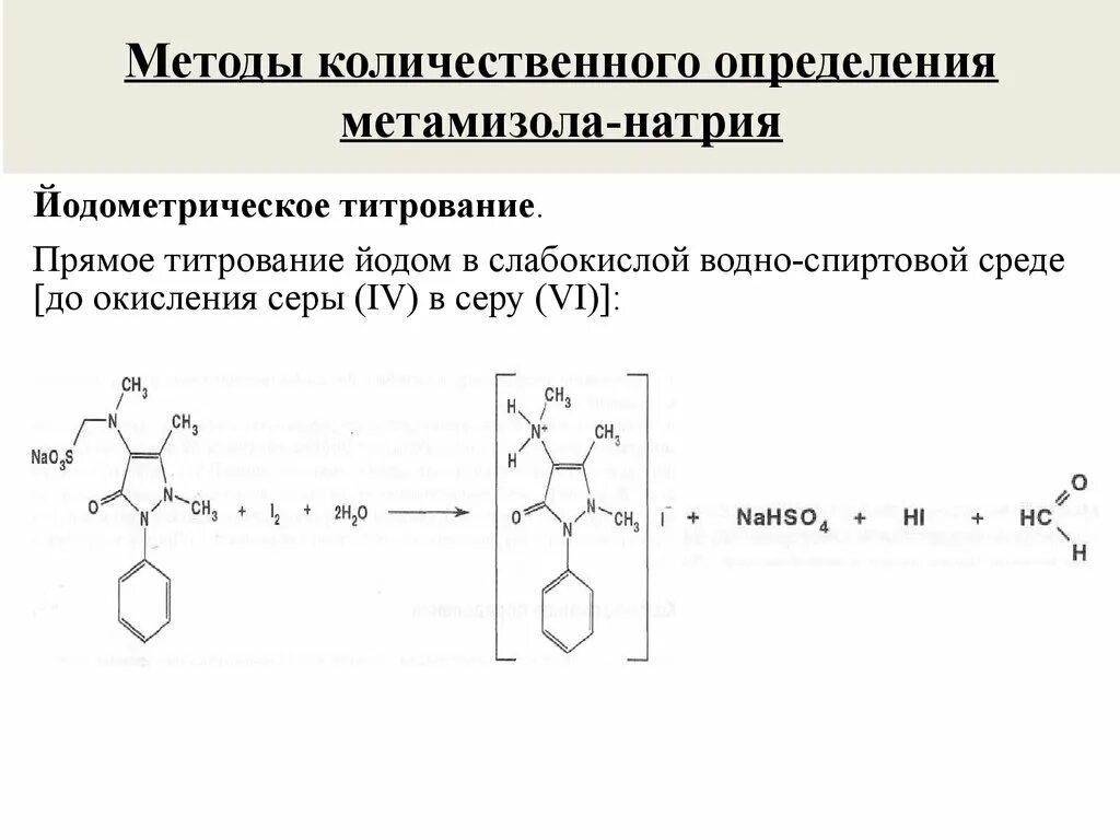 Подлинность количественное определение