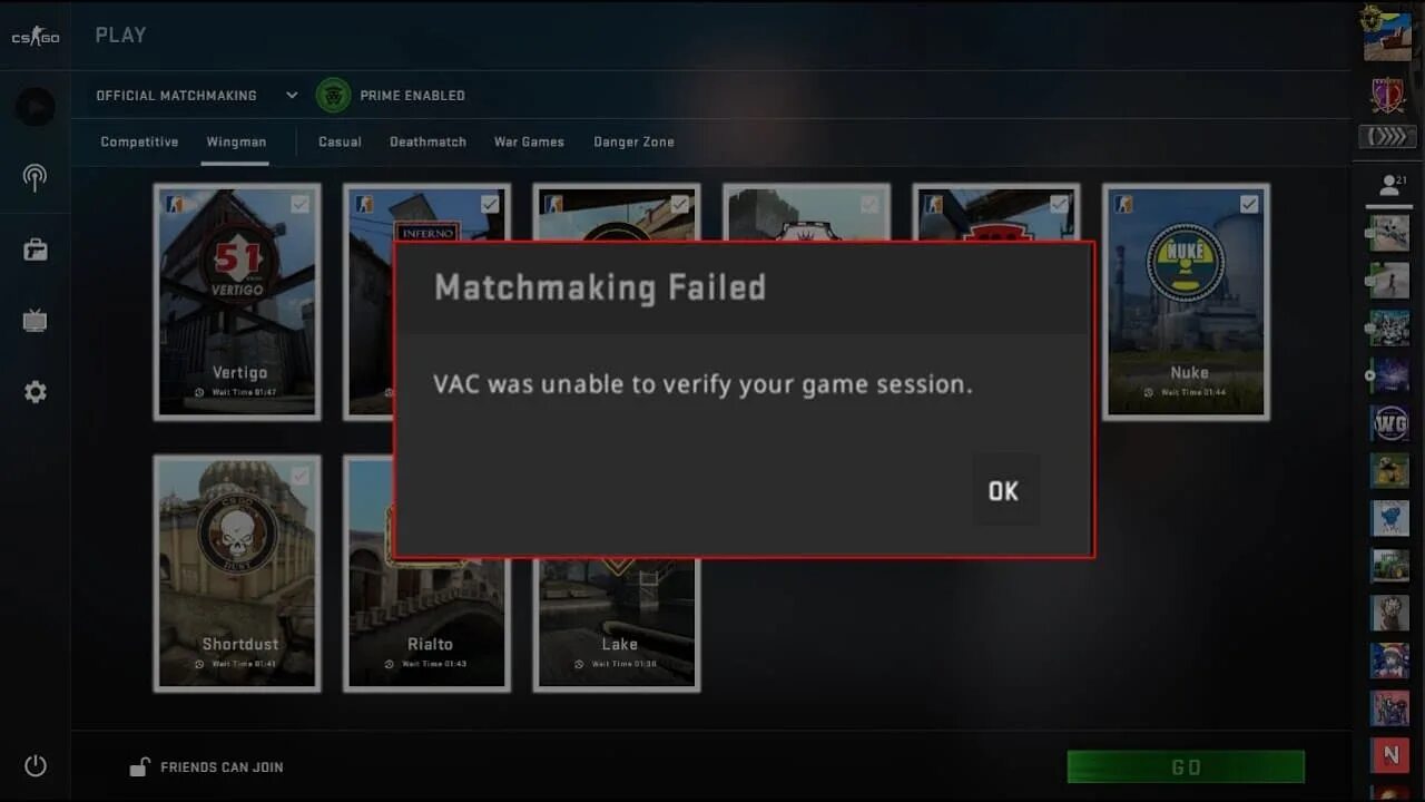 Ошибка vac кс го. Vac was unable to verify your game session. vac ошибка в кс го. вак ошибка кс го. ошибка аунтефикации вак в кс го.