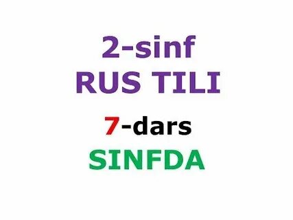 Rus tili test