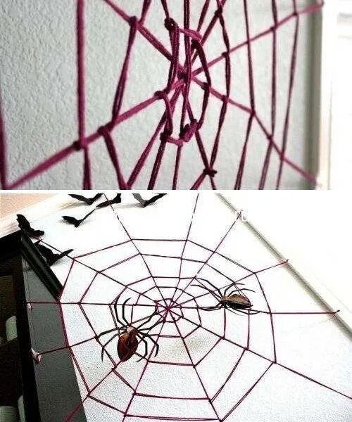 Как сделать самодельную паутину halloween_decor_21 Decor, Halloween decorations, Outdoor structures