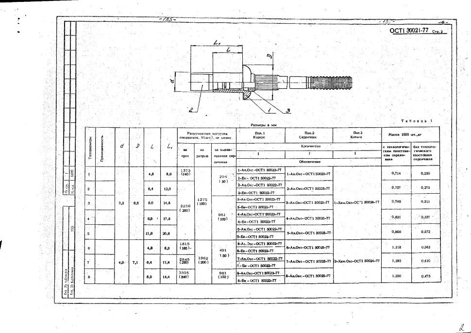 Гильза 1 - ОСТ 1 12273-77. Муфта 4-ОСТ 1 12273-77. ОСТ 1 30021-77 заклепка. Заклепка 2-АН.Окс.-ОСТ 1 30021-77.