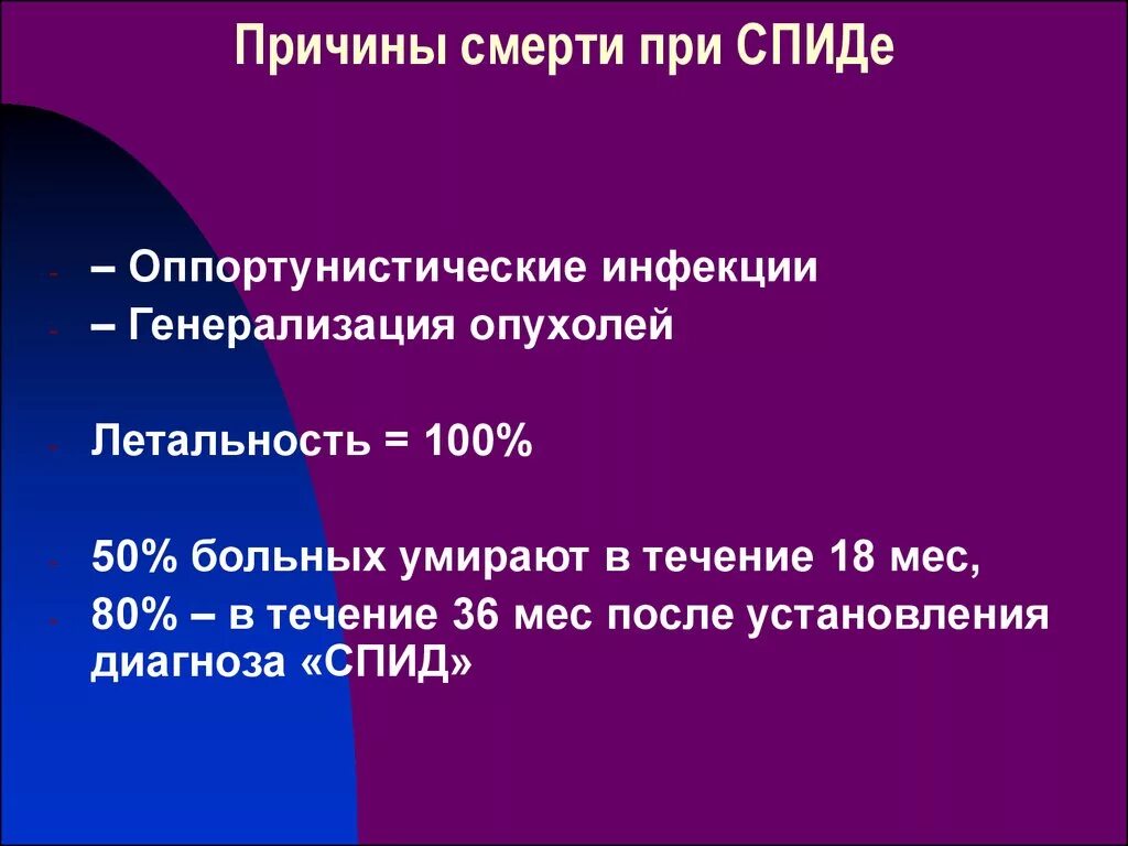 Почему много вич. Причины смерти при ВИЧ. Причины смерти при СПИДЕ. Причины смерти больных СПИДОМ. Причина смертности при ВИЧ-инфекции.