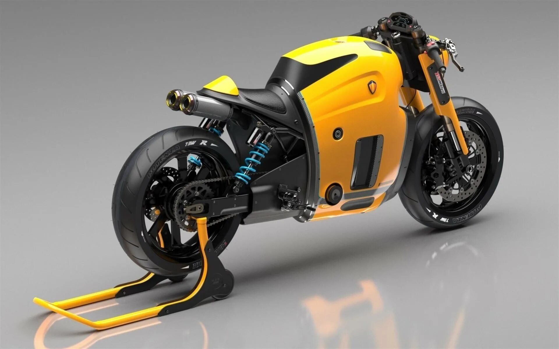 Мотоцикл Лотус с-01. Футуристичный концепт мотоцикла. Современные мотоциклы. Мотоциклы будущего.