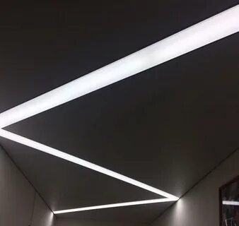 Натяжной потолок светильник линия