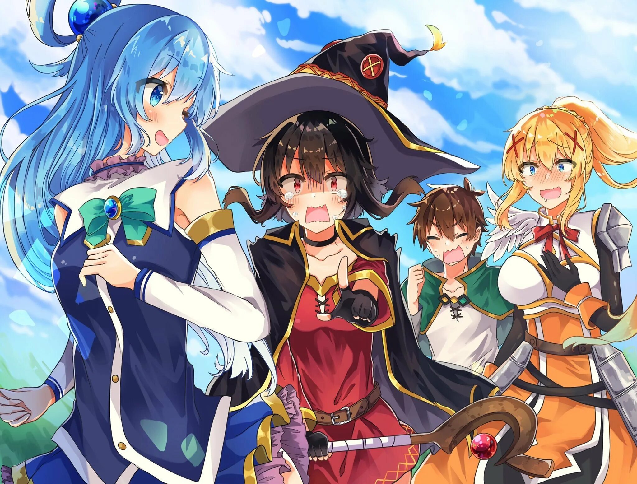 Konosuba 18. Аква и казума. konosuba 18 аква и казума. aqua konosuba арт 18.