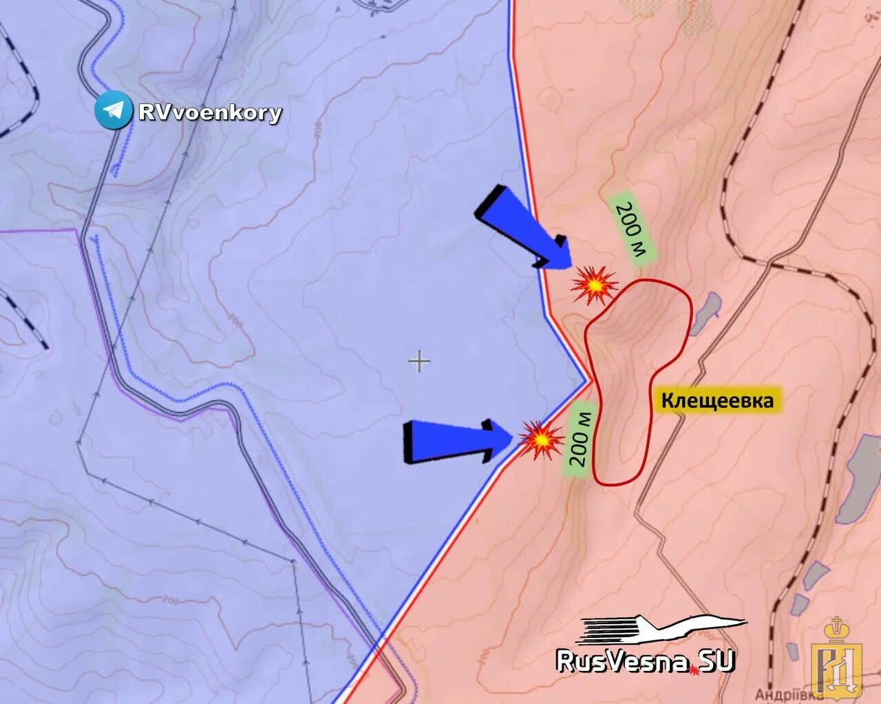 Карта клещеевки на сегодня боевых