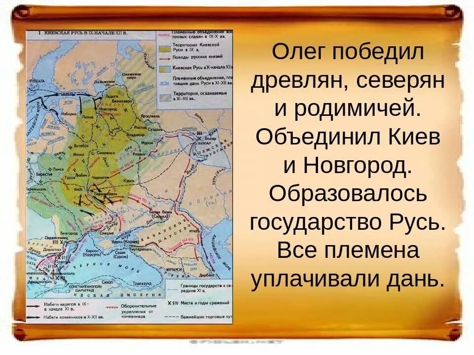 Поход Олега на Киев. Объединение Киева и Новгорода. Образование киева и новгорода