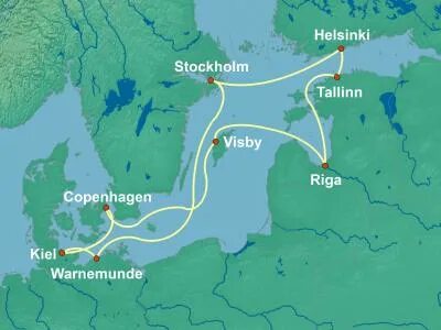 Расстояние до балтийского моря