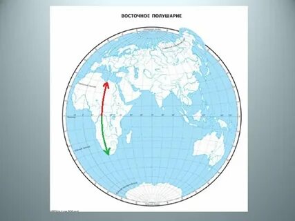 Контурная карта восточного полушария