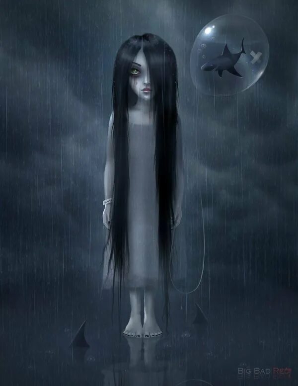 Призрак садако ямамура. Страшная девочка рисунок. Реалистичные арты девушек. Мультяшная девушка страшная. Страшные рисунки карандашом.