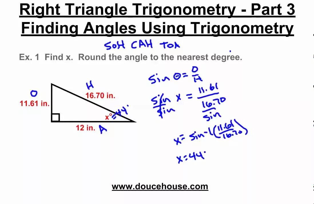 To find the right one. Finding angles of a triangle. how to find angle a. how to find a side of triangle. sides of the right triangle.