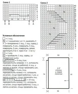 Пончо спицами схемы