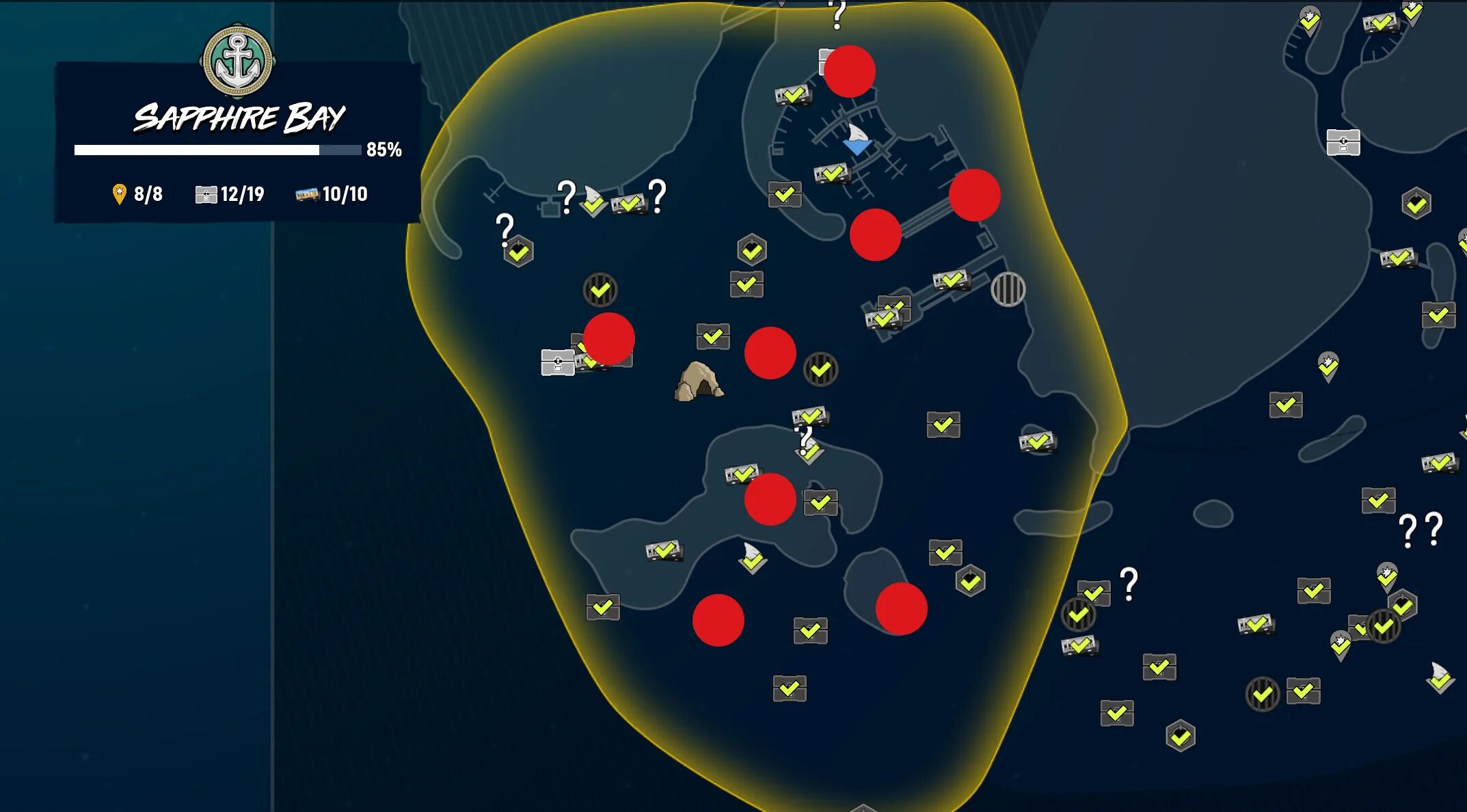 Поле пакмана. Maneater сапфировая бухта важные объекты. Maneater кавьяр кей. Карт мен. Карта mena.
