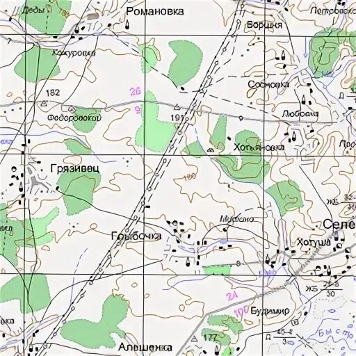 Карту брянского погарского района