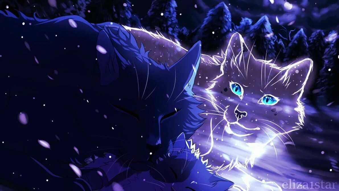 Коты Воители синяя звезда. Коты Воители Звёздное племя Белогривка. Коты Воители синяя звезда в Звездном племени. Коты Воители ночная звезда.