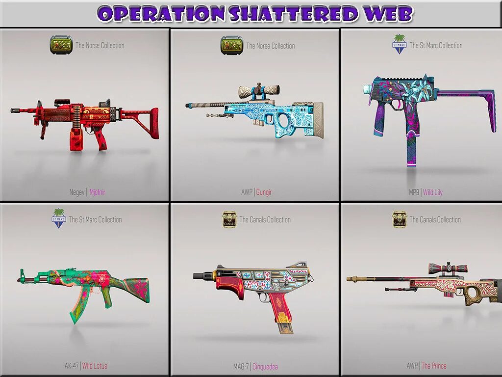 Webbed скины. Shattered web CS go. Коллекция Каналс. Operation Shattered web. Коллекция Norse CS go.