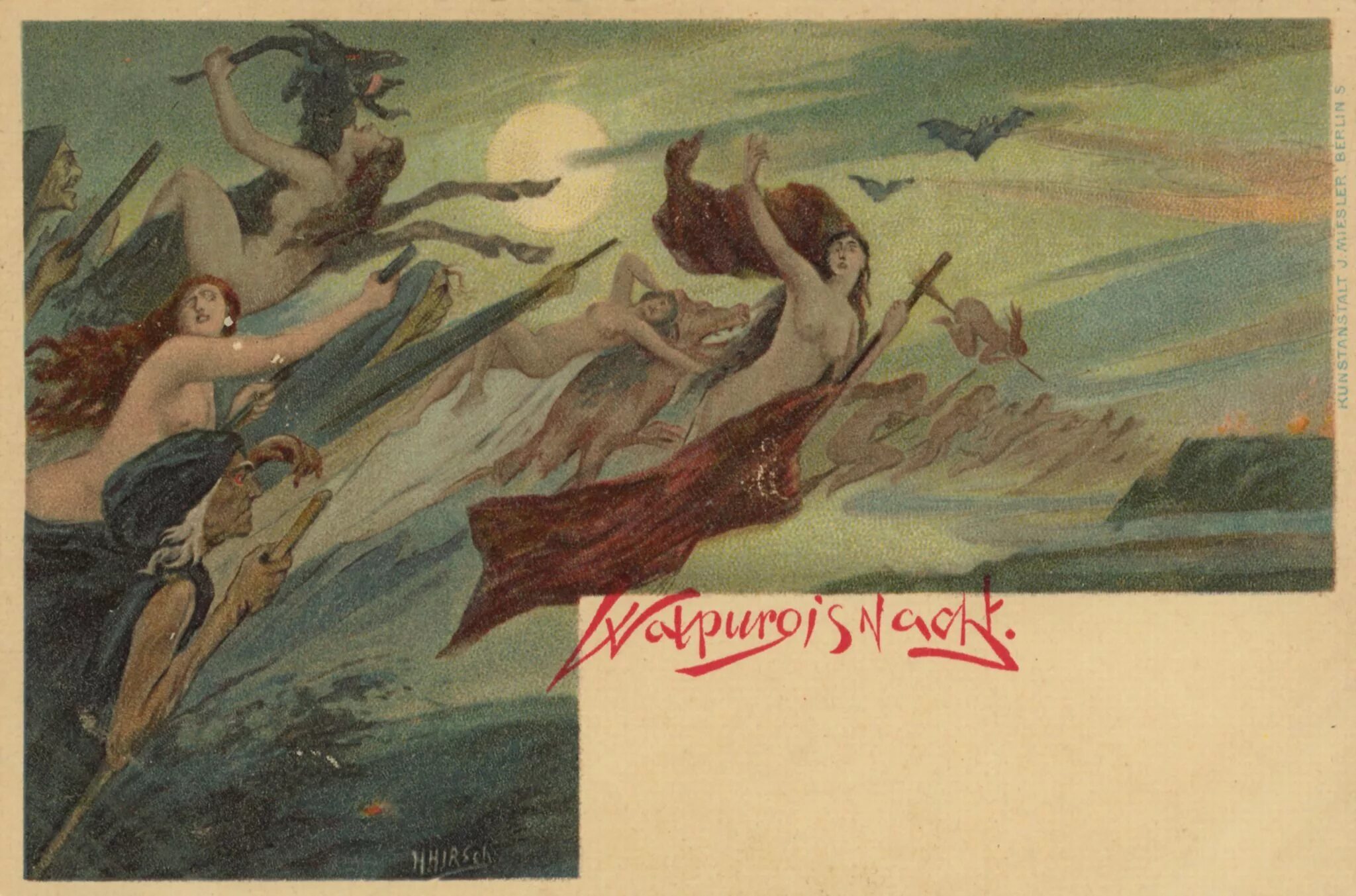 Черти на картинах художников. Witches sabbath. Вальпургиева ночь. Walpurgisnacht limbus company. Albert welti (1862-1912).