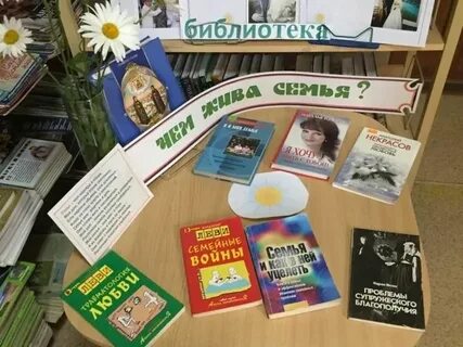 Книжная выставка читающая семья