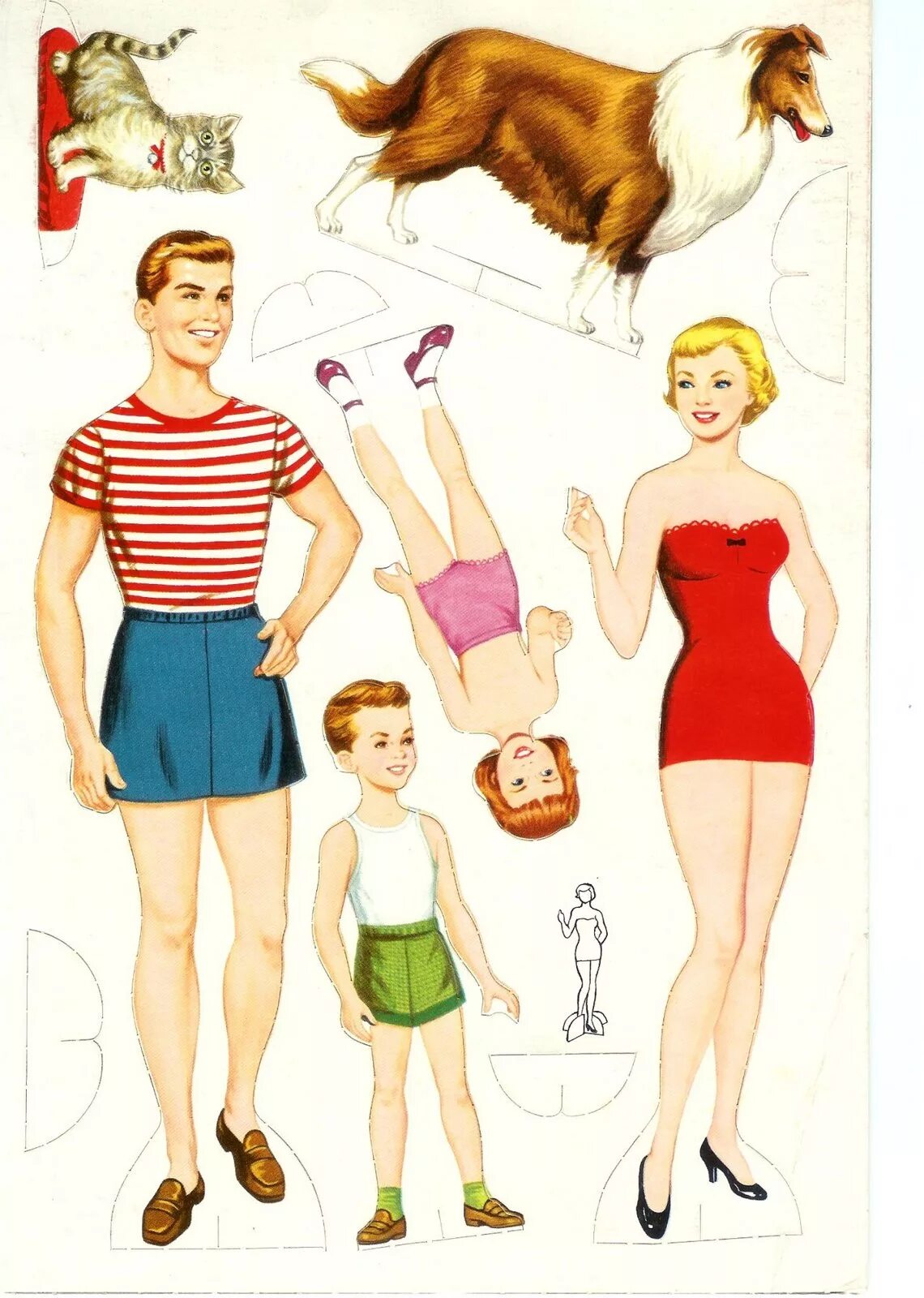 Распечатать семью с одеждой. Бумажные куклы с одеждой для вырезания. Вырезные куклы семья. Бумажные куклы. Шикарные бумажные куклы.