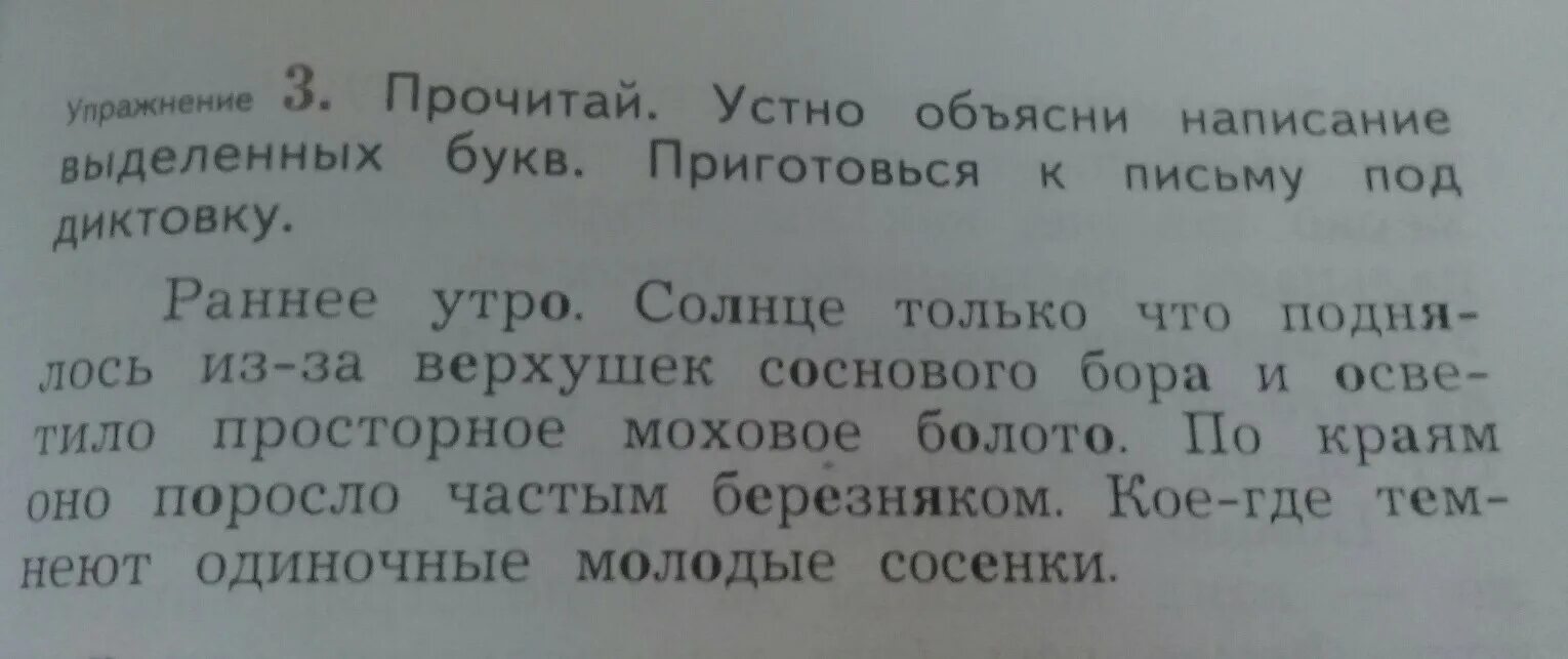 Прочитай почему написание выделенных букв в словах. Устно объясни написание выделенных букв. Приготовься к письму под диктовку. Подготовься к письму под диктовк. Письмо под диктовку 1 класс.