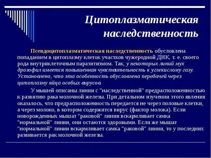 Цитоплазматическое наследование