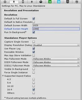 Custom resolution unity