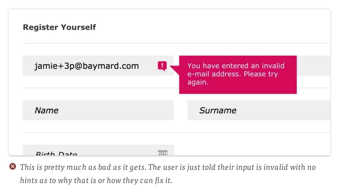 Invalid email address перевод. Валидация UI. Error form. Ошибка UI. Form validation Error UI.