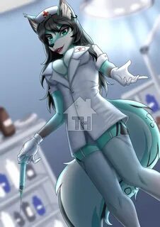 Chloe at work as a nurse in the local hospital. 