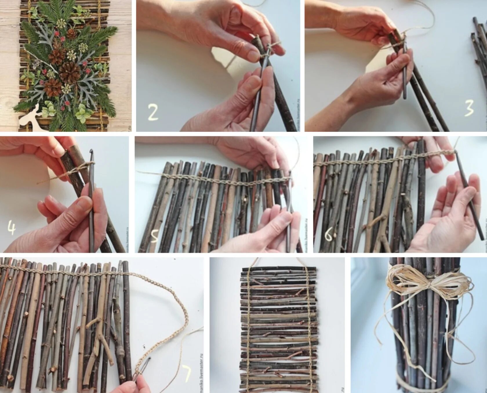 Обмотать ветки гирляндой. Панно из палок и веток. Самодельный ветка. Композиции из веток деревьев. Панно из веточек.