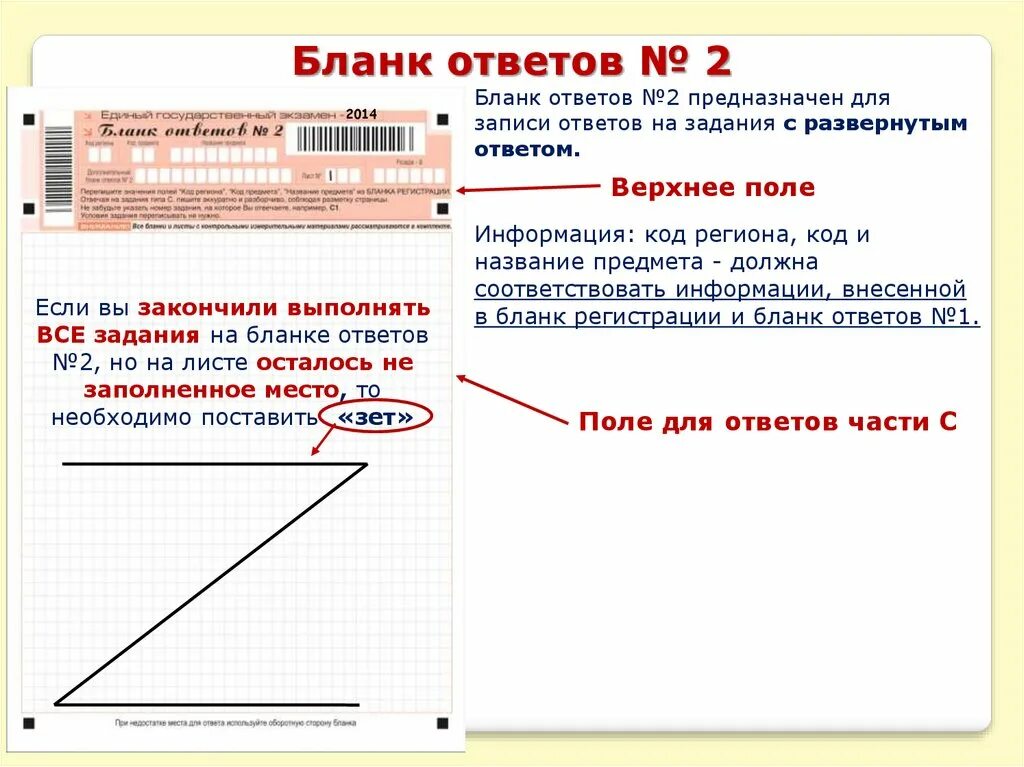 Дополнительный бланк ответов ЕГЭ. Бланк ответов на задание с развернутым ответом. Бланке ответов №2.