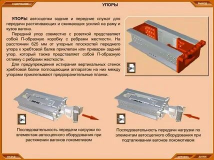 Передний упор вагона
