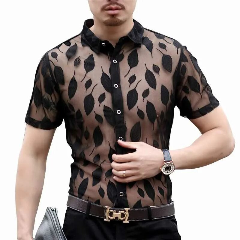 полупрозрачная рубашка мужская. полупрозрачная рубашка мужская. рубашка в сеточку. сорочка прозрачная мужская. чёрная шёлковая рубашка мужская.