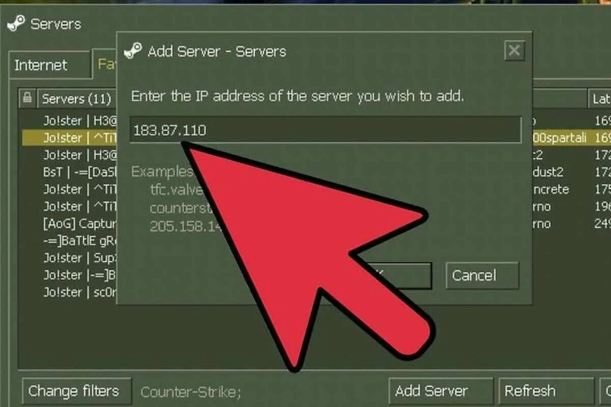 Страйк добавить. Сервера КС. Айпи серверов в КС го. Как найти сервер. Counter Strike 1.6 сервера.