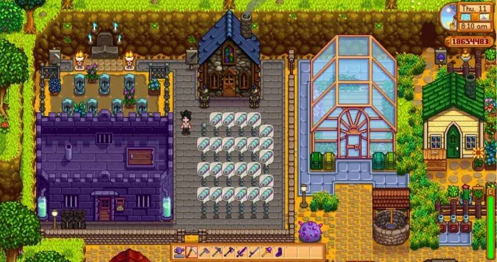 Слаймы стардью валли. СЛАЙМ ферма Stardew Valley. Stardew Valley ферма. Ферма Стардью Валли. Ферма СЛАЙМОВ Stardew Valley.