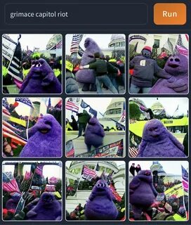 Grimace at the Capitol Riot DALL-E mini / Craiyon Know Your Meme