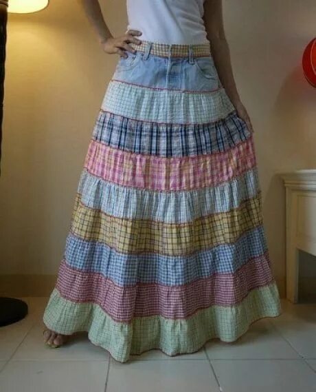 Что можно сделать из старой юбки The Perfect DIY Stylish Denim Skirt From Old Jeans The Perfect DIY Denim diy,