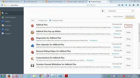 Langkah menghilangkan iklan pada website/halaman internet dengan ADBLOCK PL...