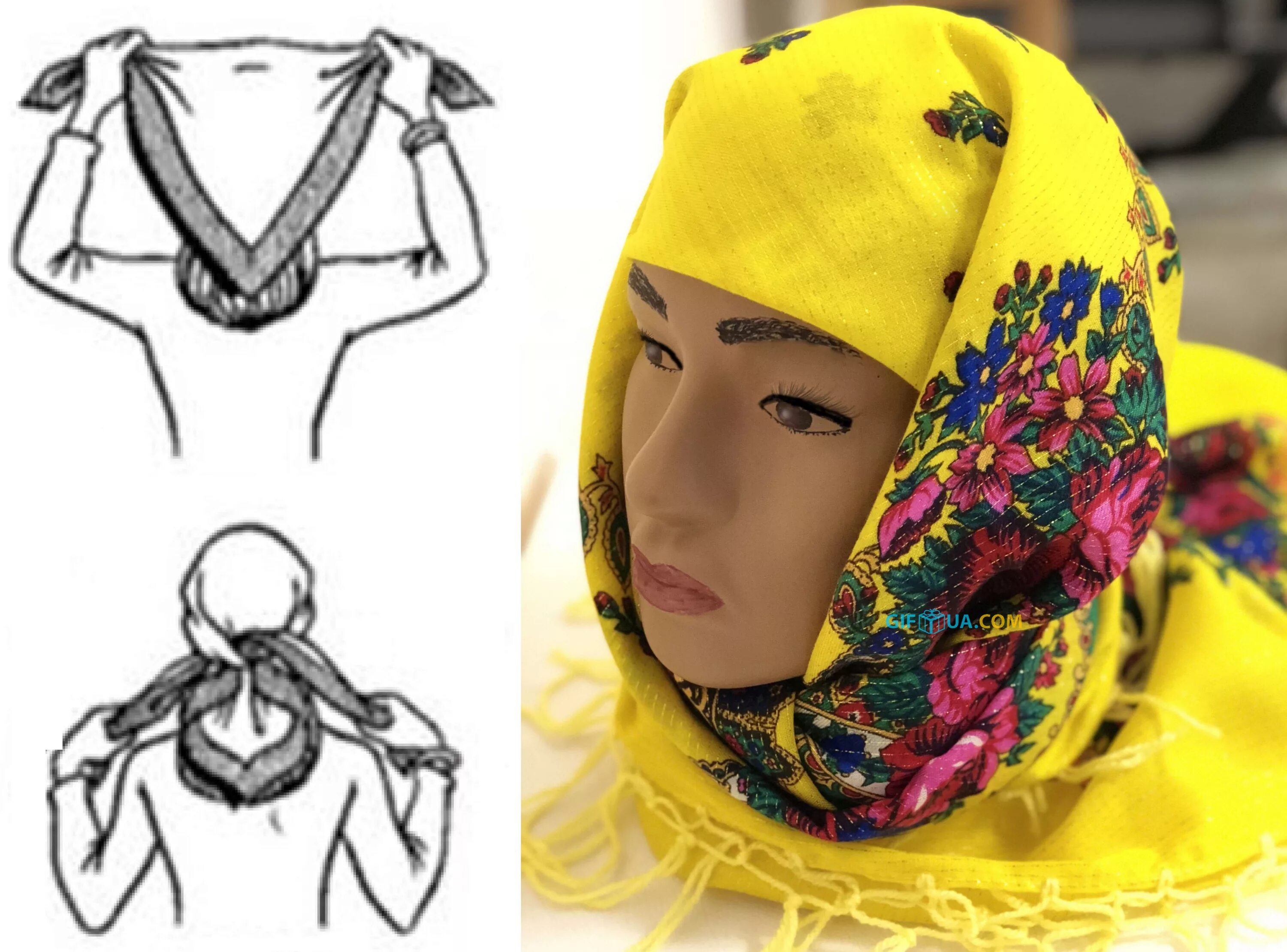 Как завязывать платок на масленицу. Головной платок. Платок женский на голову. Красивые платки на голову. Украинский платок на голову.