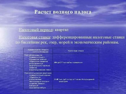 К какому виду налогов относится водный налог