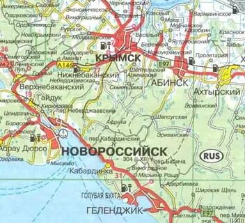 Тоннельная на карте краснодарского