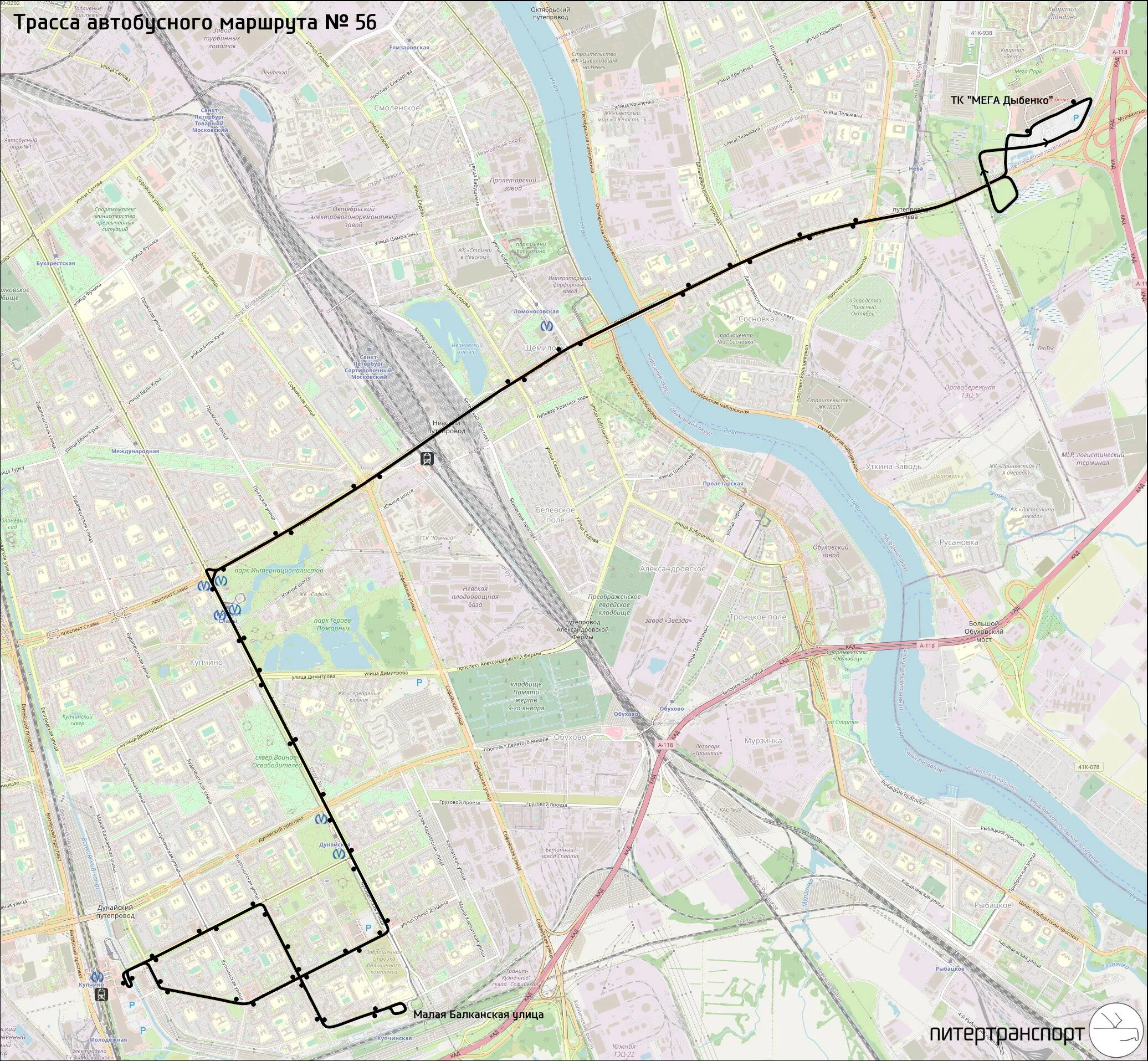 56 Автобус маршрут СПБ. 56 Автобус маршрут СПБ на карте. Схема автобусного маршрута 56. Автобус 56 мега Дыбенко. 56 маршрут улан
